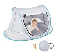parasole per bambini, 110 x 70 x 50 cm, leggera e resistente alla sabbia, UV pieghevole per spiaggia, campeggio, pesca sul lago, riposo, viaggi, picnic, cortile,