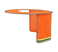 Parasole per Casco da Cantiere, Arancione, Arancione, style to 4 | Tessuto a Rete Traspirante, Visiera Parasole per Elmetto con Protezione per il Collo, Striscia Riflettente di
