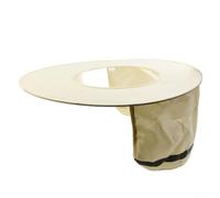 Parasole per casco di sicurezza, con patta per il collo e striscia riflettente, per lavori di costruzione, alta visibilità, protezione UV (beige)