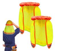 Parasole per casco di sicurezza - Copertura in rete anti-UV, protezione per il collo a tesa | Parasole leggero per uso in cantiere all'aperto, parasole riflettente per lavori edili o di giardin