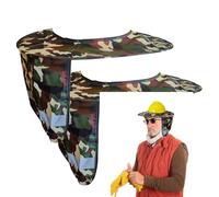 Parasole per casco di sicurezza - Protezione per nuca a bordo completo 2 pezzi con striscia riflettente, visiera per la protezione del collo, parasole in rete traspirante per i cantieri