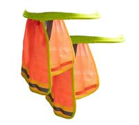 Parasole per elmetto rigido, 2 pezzi, bordi riflettenti per il collo, copertura integrale per elmetto rigido con chiusure elastiche, costruzione traspirante per casco, accessorio di sicurezza per