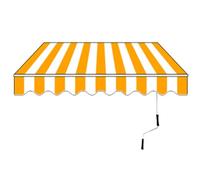 Parasole per esterni, 2 x 1,5 m, 3 x 2,5 m, 4 x 2,5 m, 5 x 2,5 m, impermeabile, protezione dai raggi UV, bracci estensibili, manovella regolabile, per giardino, balcone, terrazza