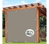 Parasole per esterni, 3,5 x 7 m, resistente al vento, in tessuto resistente agli strappi, per giardino, patio, terrazza, paravento beige
