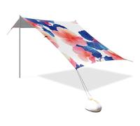 Parasole per esterni con motivo begonia con motivo cartone animato, UPF50+, facile da installare, con tasche per sabbia, per campeggio, picnic, cortile, sombra per Playa