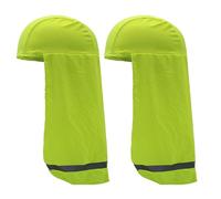 Parasole per il collo del casco, protezione solare per il casco, protezione per il collo del sole con striscia riflettente, fodera traspirante per casco, 2 protezioni per il collo ad asciugatura