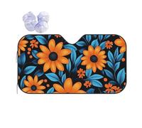 Parasole per Parabrezza Auto Abstract Flowers And Leave Cute Daisy Parabrezza Copri Sole Universale Portabile Parasoles Auto per Furgoni SUV Camion 70x130cm