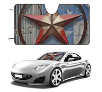Parasole per parabrezza auto American Wastern Texas Star mantiene fresco l'interno dell'auto 139,7 x 76,2 cm, parasole pieghevole per finestrino anteriore, scudo termico per SUV, camion, blocca i