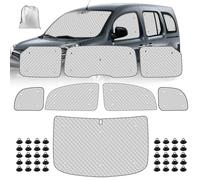 Parasole per Parabrezza Auto compatibile con 2007-2021 Renault Kangoo 2 X61, 8 Pezzi Pieghevole Parasole per Interni Auto, Set di Tappetini Termici Interni con Borsa Portaoggetti
