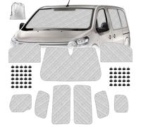 Parasole per Parabrezza Auto compatibile con 2016-2025 Citroen Jumpy LWB 2019-2025 Opel Vivaro 2022-2025 Fiat Scudo, 9 Pezzi Pieghevole Parasole per Interni Auto, Set di Tappetini Termici Interni