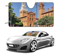 Parasole per parabrezza auto con città spagnole per mantenere fresco l'interno dell'auto, 129,5 x 71,1 cm, parasole pieghevole per finestrino anteriore, scudo termico per SUV, camion, blocca i raggi