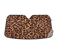 Parasole per parabrezza auto con motivo leopardo, parasole per finestrino anteriore dell'auto, pieghevole, per proteggere i raggi UV dai raggi UV per mantenere il veicolo fresco (139,7 x 70 cm)