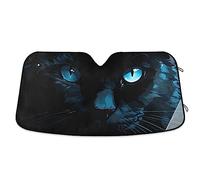Parasole per parabrezza auto, con occhi blu, pieghevole, protegge dai raggi UV e dal calore, 139,7 x 70,1 cm