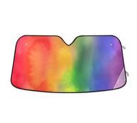 Parasole per parabrezza auto, dipinto a mano, colorato arcobaleno, set pieghevole per parabrezza auto, parasole per parabrezza anteriore, visiera parasole per parabrezza (M)