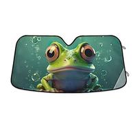 Parasole per parabrezza auto, divertente, a forma di rana d'acqua, pieghevole, blocca i raggi UV