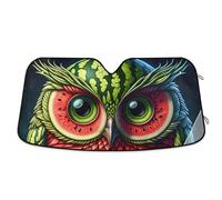 Parasole per parabrezza auto, motivo: anguria e gufo, 140 x 60 cm, blocca i raggi UV e mantiene il veicolo fresco