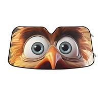 Parasole per parabrezza auto, motivo: pollo con occhi grandi, pieghevole, blocca i raggi UV per mantenere il veicolo fresco