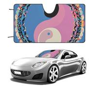 Parasole per parabrezza auto, motivo Yin Yang, mantiene fresco l'interno dell'auto, 129,5 x 71,1 cm, parasole pieghevole per finestrino anteriore, scudo termico per SUV, camion, blocca i raggi UV