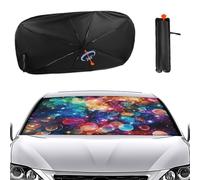 Parasole per parabrezza auto, ombrello parasole per auto, colorato, arcobaleno, stelle, parasole per finestrini dell'auto, pratico parabrezza per la maggior parte delle auto, SUV, camion, accessori