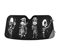 Parasole per parabrezza auto Parasole Auto Parasole Protezione Pieghevole Auto Protezione Solare Protezione Calore Copertura Mantiene Il Vostro Veicolo Fresco Set Scheletro Posando Selfie Bones