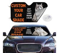 Parasole per parabrezza auto personalizzato con testo fotografico, parasole in alluminio e Oxford, copertura per finestrino personalizzata con foto/testo/logo per auto
