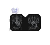 Parasole per parabrezza auto, visiera anteriore per auto, L 140 cm, A 76 cm, Alien Vs Predator Covenant Bone X-Ray