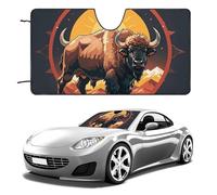 Parasole per parabrezza auto Wild American Bison Mountains, per mantenere fresco l'interno dell'auto, 129,5 x 71,1 cm, parasole pieghevole per finestrino anteriore, scudo termico per SUV, camion