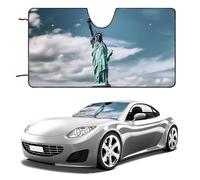 Parasole per parabrezza con Statua della Libertà a New York, per auto, berlina, SUV, camion, universale, riflettente, per finestrini anteriori, pieghevole, parasole, blocca i raggi UV e mantiene