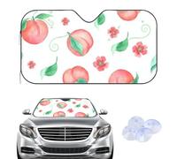 Parasole per parabrezza, motivo acquarello con fiori e pesche, copertura per parabrezza per l'inverno, accessori per auto, protezione antigelo per parabrezza, SUV, furgone, 140 x 70 cm