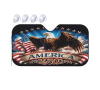 Parasole per parabrezza per auto, camion, furgoni, camper, America-250th Independence Day Stars parabrezza anteriore parasole pieghevole, 130 x 70 cm