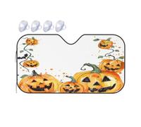 Parasole per parabrezza per auto, camion, furgoni, camper, con zucca di Halloween, fantasma, parabrezza anteriore, parasole pieghevole, 130 x 70 cm