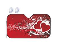 Parasole per parabrezza per auto con stampa di San Valentino, 51x27,5 pollici Blocco pieghevole Raggi UV Protezione per visiera parasole per SUV Auto Camion Parasole per auto