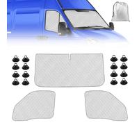 Parasole per Parabrezza per Camper Compatibile con Iveco Daily 1999-2014, Set di 3 Parasole Pieghevole Parasole Protezione Termica Interno con Custodia, 100% Occultazione