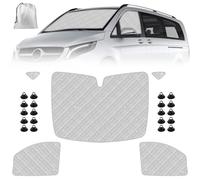 Parasole per Parabrezza per Camper Compatibile con Mercedes-Benz VITO III W447 2014-2022, Set di 3 Parasole Pieghevole Parasole Protezione Termica Interno con Custodia