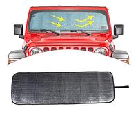 Parasole per parabrezza, protezione dal calore, per Jeep Wrangler Rubicon Sahara 2018-2024 JL JLU 2/4 porte e Gladiator JT (argento)