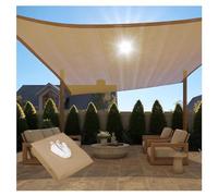 Parasole per patio esterno, resistente ai raggi UV, traspirante, durevole, resistente agli strappi, impermeabile, per patio Lonas Para, colore marrone, 3,6 m x 3,6 m, protezione esterna