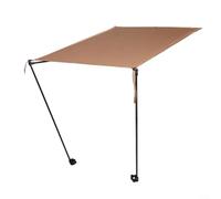 Parasole per sedia a sdraio, regolabile, pieghevole, con telaio in alluminio, copertura per esterni, per spiaggia, campeggio, salotto (cachi)