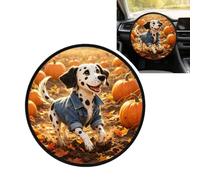 Parasole per volante con stampa cane maculato, 45 cm, nero