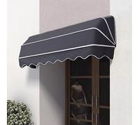 Parasole portatile per esterni, curvo, retrattile, protezione UV pioggia e neve, ideale per bar, ristoranti, affari di strada, 180 x 60 x 60 cm, baldacchino grigio