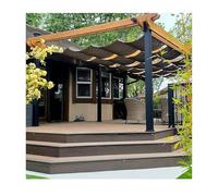 Parasole regolabile a forma di U ondulato per uso esterno veranda Pavilion copertura retrattile pergola (2 m) perfetto per terrazze e giardini
