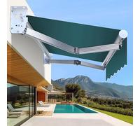 Parasole retrattile con manovella per patio, balcone, giardino e veranda, protezione UV, facile installazione, copertura regolabile