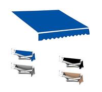 Parasole retrattile impermeabile 4 x 3 m, tessuto di ricambio blu resistente ai raggi UV per terrazze e rifugi esterni, perfetto per protezione solare e comfort esterno