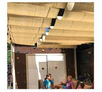 Parasole retrattile per pergola, copertura di ricambio per patio esterno beige con kit di installazione, 0,9 x 6 m, soluzione perfetta per veranda e portico