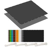 Parasole Rettangolare 0.8 x 3.4 m Protezione Raggi UV 98% Vela Tela Ombreggiante Anti UV Antivento con Occhielli con Fune Adatte per Piscina Feste e Spazi Esterni, Grigio Scuro