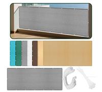 Parasole Rettangolare 1 x 4.5 m 98% Protection Contre Les Rayons UV Rete Ombreggiante Traspirante e Resistente, Protezione Raggi UV per Pergolato, Giardino, Balcone, Grigio Chiaro