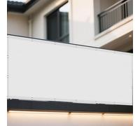 Parasole Rettangolare 120 x 260 cm Protezione Raggi UV 98% Tenda Parasole Esterno Protezione Raggi UV Antivento con Occhielli per Esterno, Giardino, Terrazzo, Balcone, Patio, Bianco