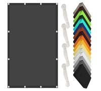 Parasole Rettangolare 160 x 300 cm Protezione UV 98% Tenda Parasole Rettangolare Protezione Solare e Uv, Antistrappo per Giardino, Terrazzo e Piscina, Grigio Scuro