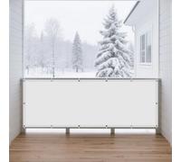 Parasole Rettangolare 160 x 305 cm Copertura Antipolvere Protezione Antivento Tenda Parasole Rettangolare con Occhielli Tenda a Vela per Esterni per Giardino, Balcone, Bianco