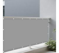 Parasole Rettangolare 2.2 x 3.6 m Protezione UV 98% Impermeabile Telo Ombra con Occhielli Tenda a Vela per Terrazzo Balconi Giardino e Outdoor, Grigio Chiaro