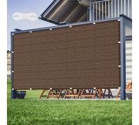 Parasole Rettangolare 200 x 470 cm Protezione Raggi UV 98% Ombreggiante Traspirante con Occhielli Tenda a Vela per Giardino, Terrazzo, Bordo Piscina, marrone